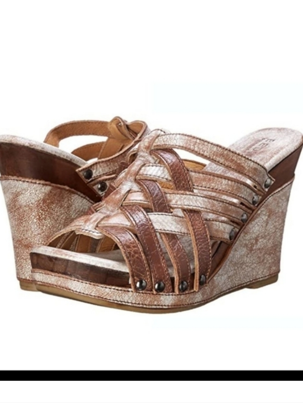 NWT Bed Stu Shoes Wedge, Gina II in Nectar Lux, Slip On